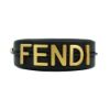 圖片 Fendi Mini Graphy 復古金logo牛皮彎月二用包(8BS081-黑)