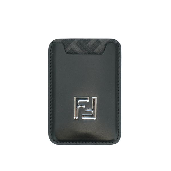 圖片 Fendi Squared FF logo MagSafe 磁吸手機卡片套(7M0364-黑灰)