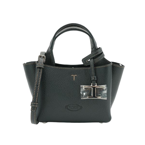 圖片 Tod's Apa Micro 小牛皮三層迷你手提兩用包(黑)