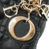 圖片 Dior 展示品 Lady Dior Micro 籐格紋羊皮金釦迷你二用包(黑)