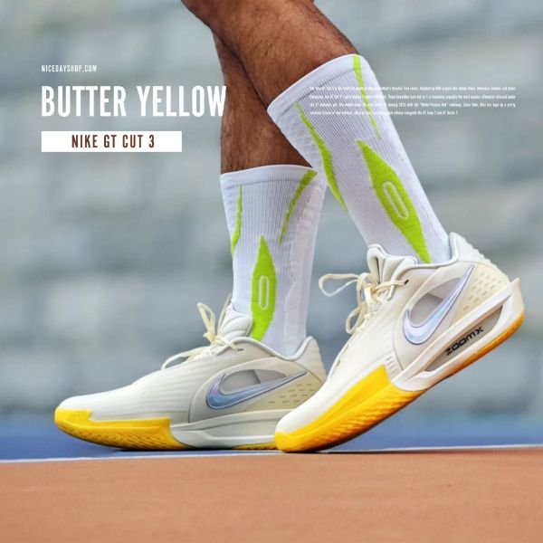 NICEDAY 代購 Nike Air Zoom GT Cut 3 Turbo 奶油 黃 米黃 實戰 籃球鞋 運動 IM9441-100