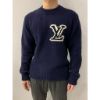 圖片 Louis Vuitton LV 經典前後Logo設計 深藍配色 爆款 羊毛 毛衣