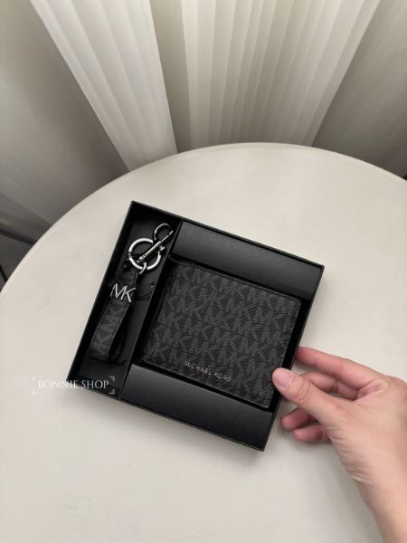 圖片 Michael Kors MK經典老花短夾鑰匙圈禮盒