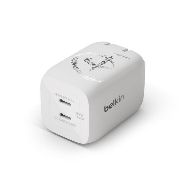 圖片 belkin BoostCharge Pro  雙 USB-C GaN PPS 65W 快速家用式充電器 (迪士尼系列)