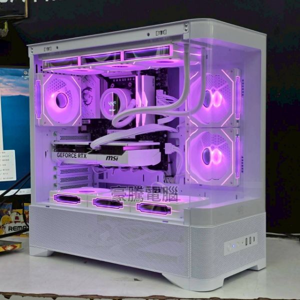 圖片 萌兔7號 AMD R5 7500F MPK 獨顯 RTX5060 8G 白色海景房 電競主機 溫顯水冷