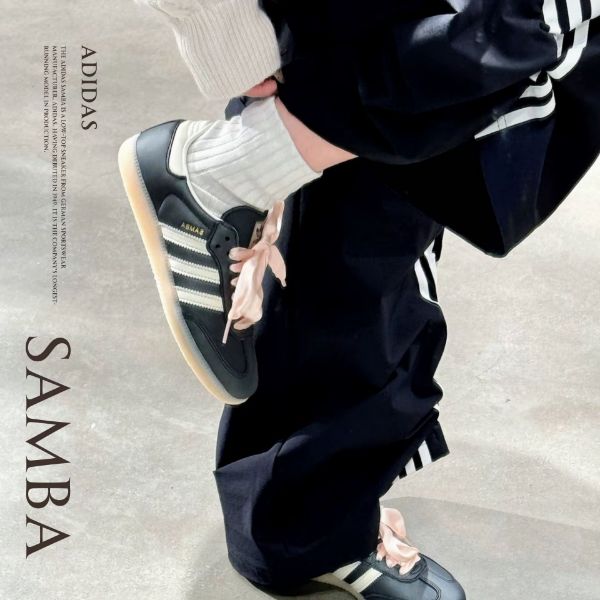 NICEDAY 代購 Adidas Samba OG 緞帶 銀灰 灰銀 灰黑 粉 白粉色 女鞋 IH8047