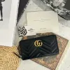圖片 GUCCI MARMONT 黑色復古金釦拉鏈長夾