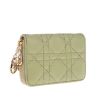 圖片 DIOR 新款Cannage 藤格紋圖案羊皮LADY DIOR VOYAGEUR零錢包 (綠色)