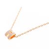 圖片 HERMES 愛馬仕 經典Mini Pop H pendant 立體橢圓簍空項鍊(ROSE EGLANTINE/玫瑰金)