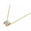 圖片 HERMES 經典Mini Pop H pendant 立體橢圓簍空項鍊(BLEU POLATRE/淺金)