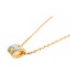 圖片 HERMES 經典Mini Pop H pendant 立體橢圓簍空項鍊(BLEU POLATRE/淺金)