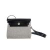 圖片 HERMES 愛馬仕 經典Mini Herbag 20cm 帆布斜背包 (黑色/銀釦)