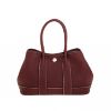 圖片 HERMES 愛馬仕 新款Garden Party Mini 銀釦白縫線款手提包 (酒紅/55色)