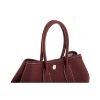 圖片 HERMES 愛馬仕 新款Garden Party Mini 銀釦白縫線款手提包 (酒紅/55色)
