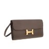 圖片 HERMES 愛馬仕 經典Constance To Go 牛皮長夾/斜背金釦兩用包 (大象灰)