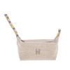 圖片 HERMES 愛馬仕 新款 Bride-a-Brac case帆布格紋提把收納手提包 (米膚色/小號)
