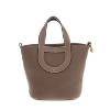 圖片 HERMES 愛馬仕 經典In The Loop 18cm TC/SW 牛皮手提包(18大象灰/B刻/金釦)
