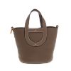圖片 HERMES 愛馬仕 經典In The Loop 18cm TC/SW 牛皮手提包(18大象灰/B刻/金釦)