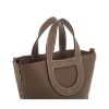 圖片 HERMES 愛馬仕 經典In The Loop 18cm TC/SW 牛皮手提包(18大象灰/B刻/金釦)