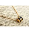 圖片 HERMES 經典Mini Pop H pendant 立體橢圓簍空項鍊 (黑/金鍊)