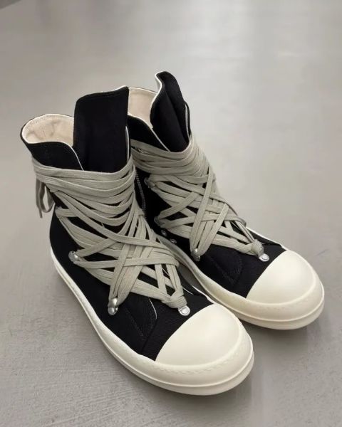 Rick Owens DRKSHDW Megalace Sneakers  13OZ Overdyed Black