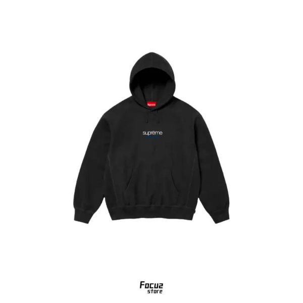 Supreme Classic Logo New York Shop Hooded Sweatshirt Blac