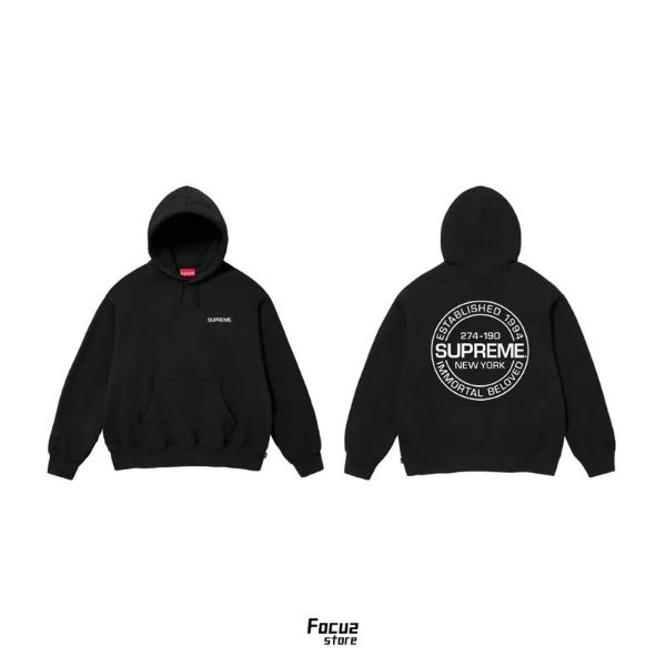 Supreme CIRCLE LOGO HOODED SWEATSHIRT BLACK
