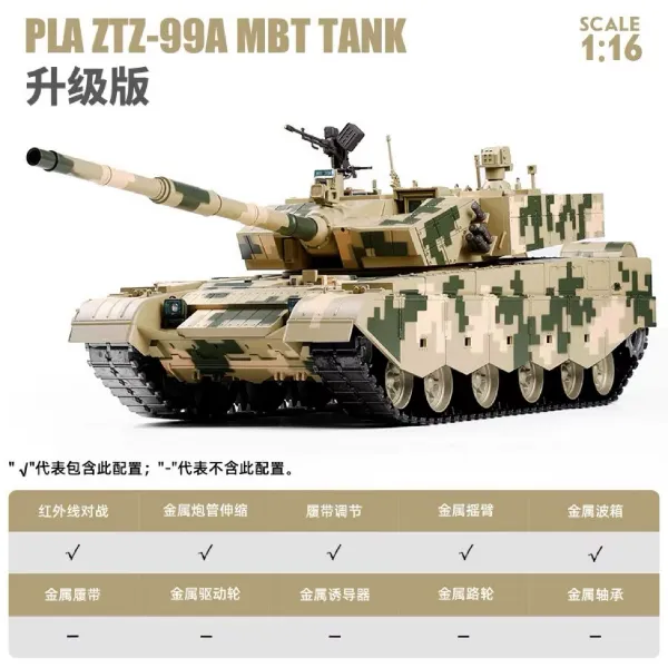 圖片 [酷飛] 恆龍超大99式遙控坦克金屬履帶式電動專業越野戰車男孩玩具遙控車