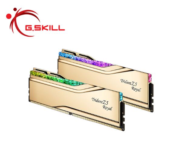 圖片 芝奇 皇家戟RGB 32GB(雙通16GB*2)D5-7200/CL34金(F5-7200J3445G16GX2-TR5G)XMP