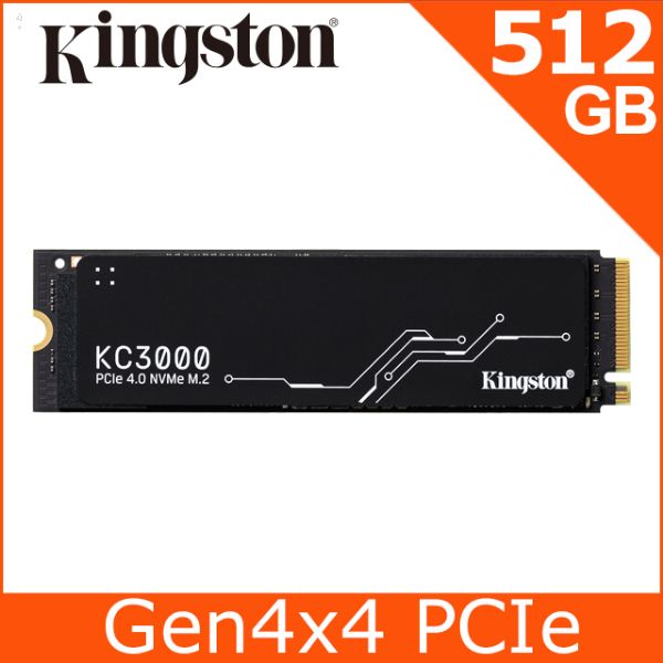 圖片 金士頓 KC3000 512G/Gen4 PCIe 4.0/讀7000/寫3900/TLC【五年保】