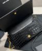 圖片 《現貨在台最低特價 》SAINT LAURENT YSL 鱷魚皮壓紋 亮面皮革肩帶鏈帶包