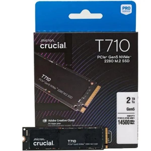 圖片 美光 Micron Crucial T710 2TB Gen5 PCIe 5.0 讀14500/寫13800/TLC【五年保】