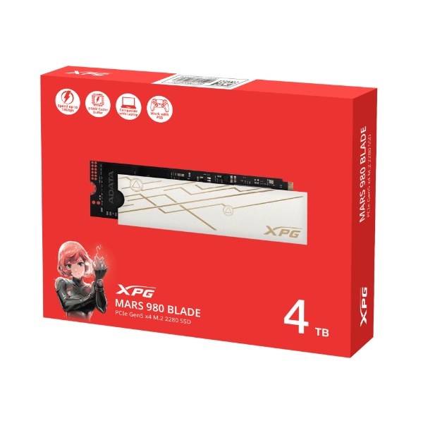 圖片 威剛 XPG MARS 980Blade 4TB/Gen5/讀14000/寫13000/SMI2508主控台積電6nm製程【五年】