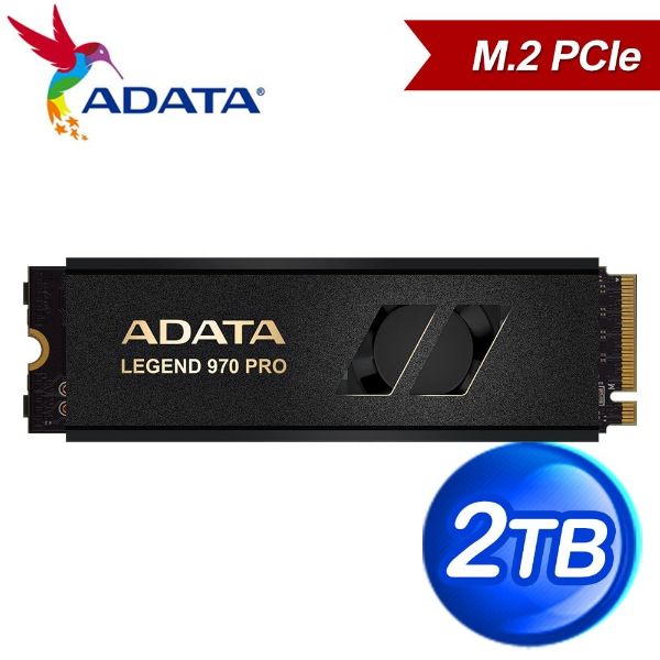 圖片 威剛 ADATA LEGEND 970pro 2TB/Gen5/讀14000/寫10000高效能散熱器【五年保】