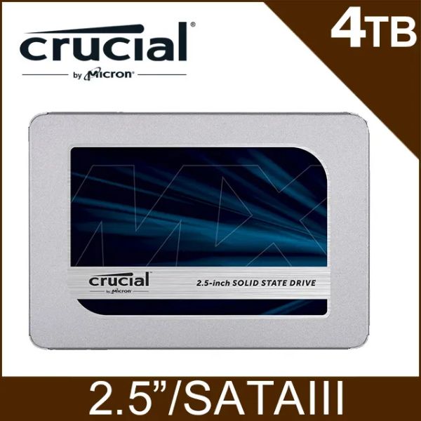 圖片 美光 Micron Crucial BX500 4TB/2.5吋/讀540/寫500M/TLC【三年保】