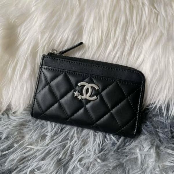 圖片 Chanel 24c 星星水鑽L拉零錢卡包