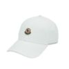 圖片 Moncler 品牌徽標棉布棒球帽(白)