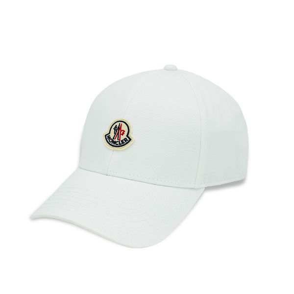 圖片 Moncler 品牌徽標棉布棒球帽(白)
