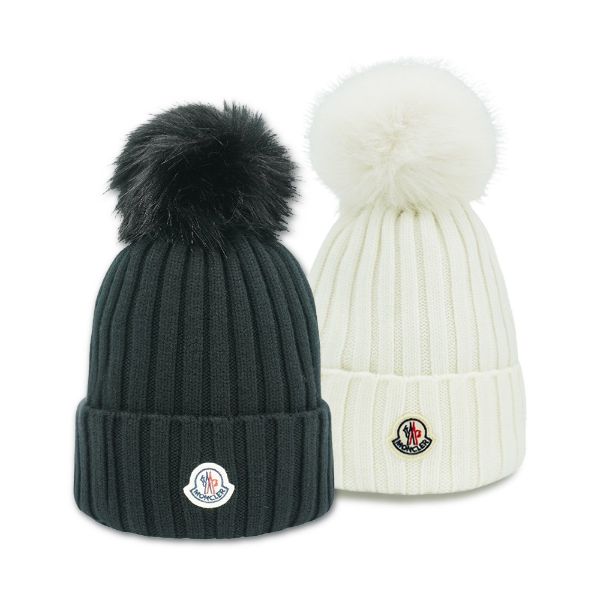 圖片 Moncler 螺紋羊毛針織毛球毛帽(多色)