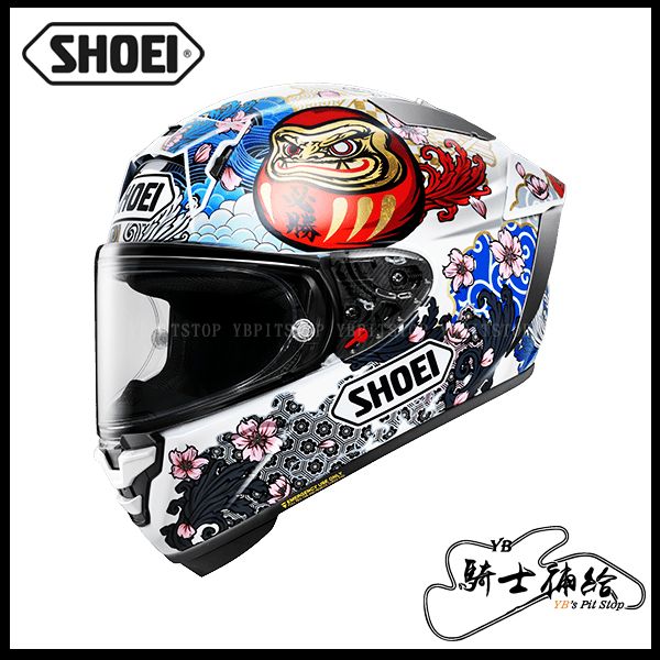 圖片 SHOEI X-15 MARQUEZ MOTEGI 5 TC-6 白招財貓 總代理 公司貨 全罩 頂級款 MM93