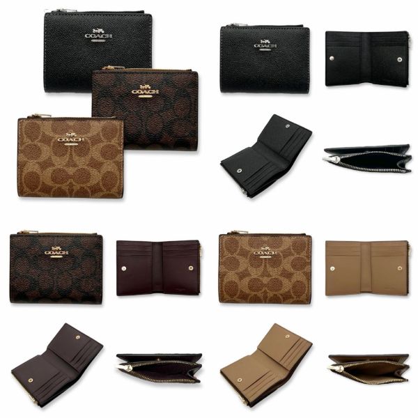 圖片 COACH 防刮皮革對開短夾