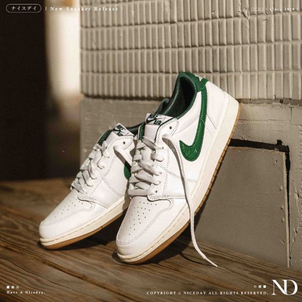 NICEDAY 代購 Nike Air Jordan 1 白綠 綠白 復古 抹茶 綠 焦糖底 CZ0775-133