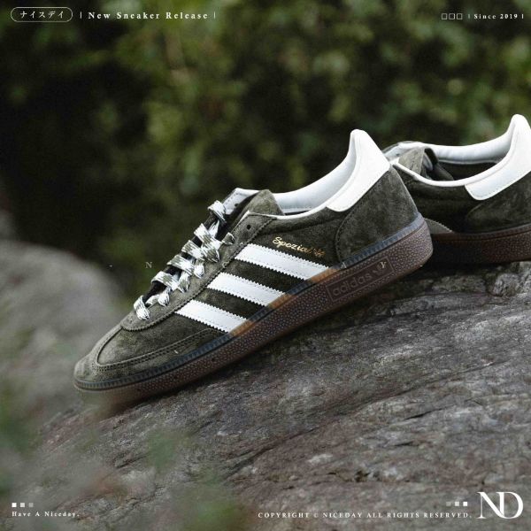 NICEDAY 現貨 ADIDAS HANDBALL SPEZIAL 復古 橄欖綠 灰綠 編織 鞋帶 男女鞋 KI5940