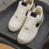 NICEDAY 代購 Nike Air Force 1 米白 深棕 皮革 荔枝 壓紋 IH7332-001