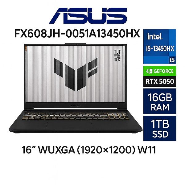 圖片 ⭐️ASUS ROG 華碩TUF Gaming F16 16吋電競筆電灰色(i5-13450HX/16GB/1TB/GeForce RTX 5050/WIN11/FX608JH-0051A13450HX)⭐️