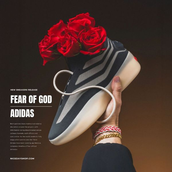 NICEDAY 代購 Derrick Rose x Fear of God x Adidas 聯名 飆風 玫瑰 公牛 紀念 黑 黑白 HQ9426