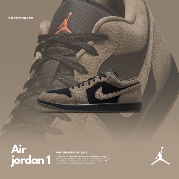 NICEDAY 代購 Air Jordan 1 Low Olive Grey 棕 深棕 倒勾 平替 摩卡 咖啡 深棕 男鞋 IB7109-005