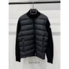 圖片 Moncler 經典手臂小logo 半羽絨 黑色 立領 外套