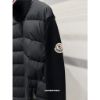 圖片 Moncler 經典手臂小logo 半羽絨 黑色 立領 外套