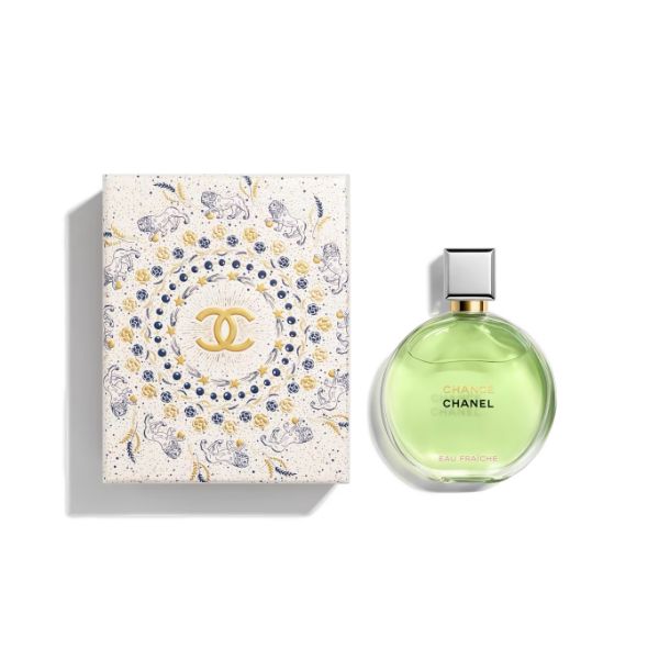 圖片 CHANEL 香奈兒香氛 CHANCE EAU FRAÎCHE EDP 綠色輕盈香水 50ml附吊飾 - 2025聖誕節限量/專櫃禮盒包裝